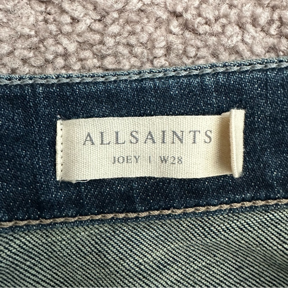 AllSaints Jeans Mens W28 Joey Skinny Fit Stretch Low Rise Button Fly Denim - Picture 11 of 15